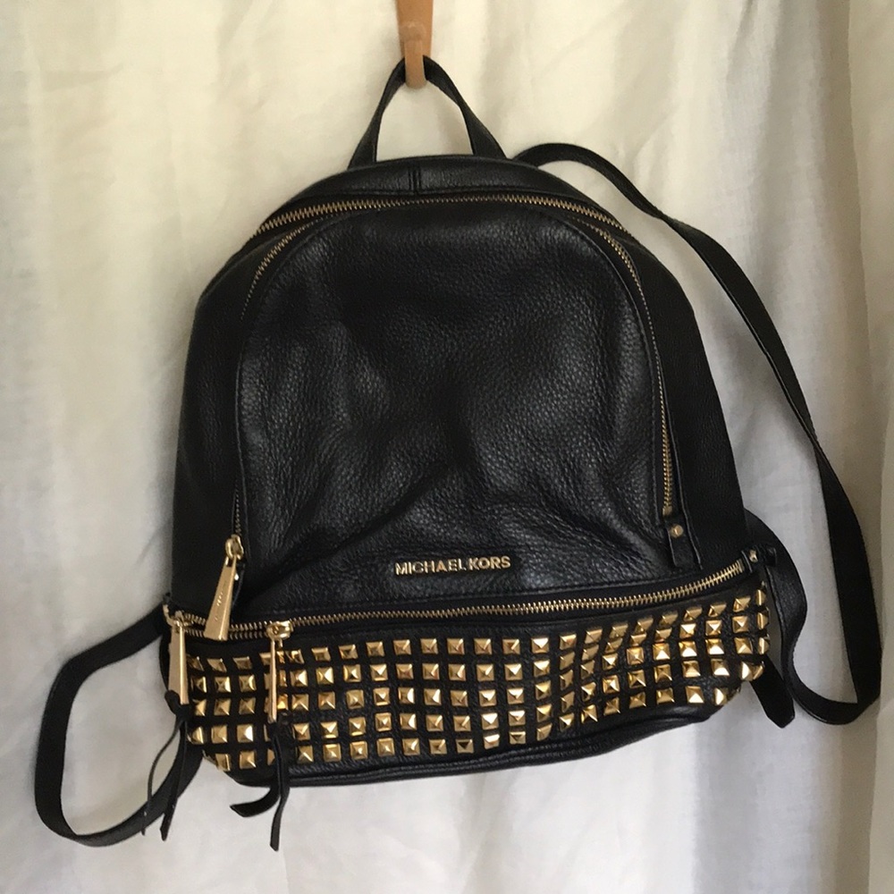 Michael Kors SM Studded backpack leather Rhea Zip